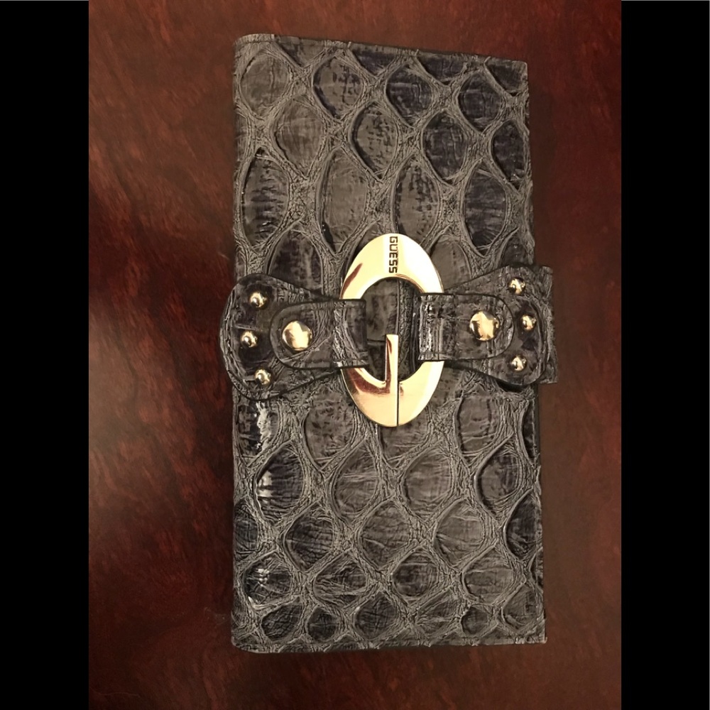 EUC - like new teal-grey Guess (R) wallet!